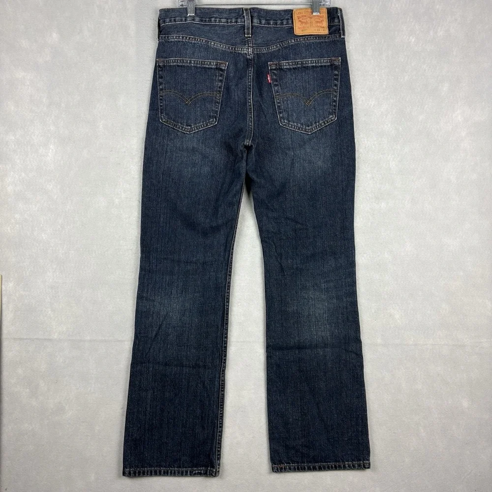 Levi’s 527 Jeans Men’s 33x32 (Fits 33x31) Blue Low Rise Bootcut Denim Faded